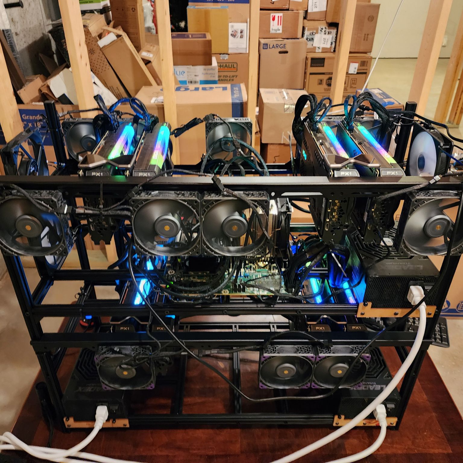 AI Server with 8x RTX 3090 Running